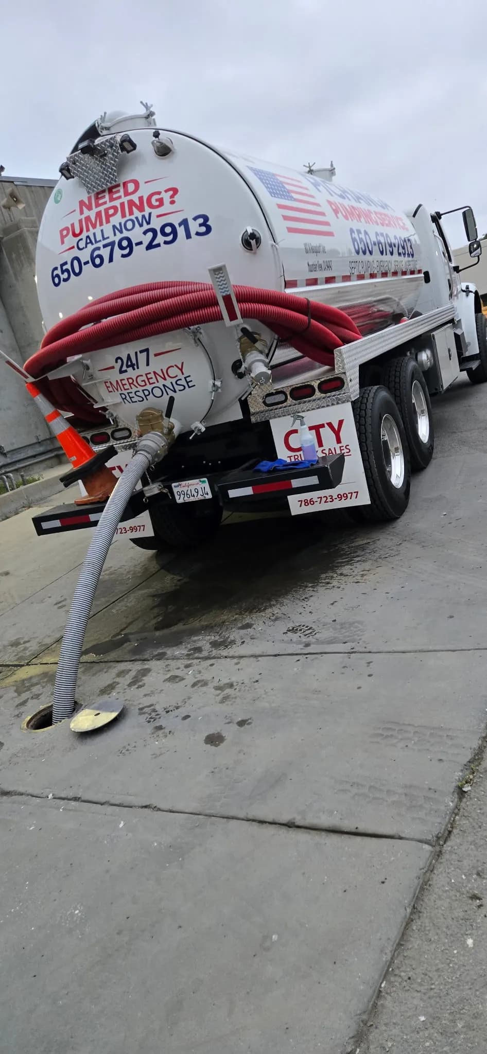Pichanga Pumping Service job support truck